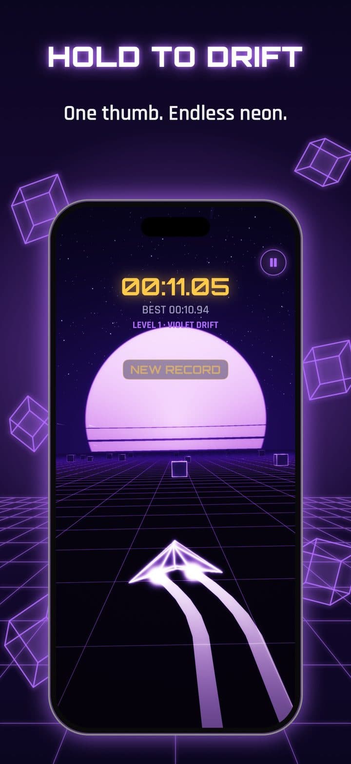 Neon Drift Zero level one, Violet Drift