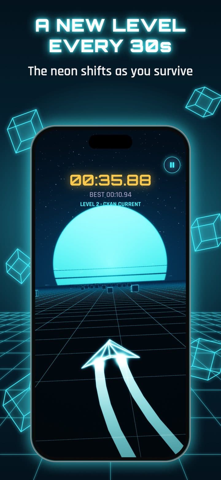 Neon Drift Zero level two, Cyan Current
